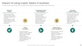 Crypto Tokens Unlocking Impact Of Using Crypto Tokens In Business BCT SS