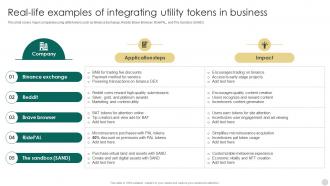 Crypto Tokens Unlocking Real Life Examples Of Integrating Utility Tokens In Business BCT SS