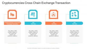Cryptocurrencies Cross Chain Exchange Transaction In Powerpoint And Google Slides Cpb