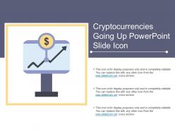 Cryptocurrencies going up powerpoint slide icon