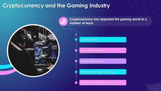 Cryptocurrency And The Gaming Industry Training Ppt