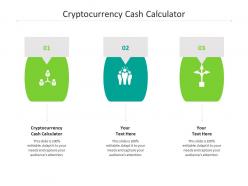 Cryptocurrency cash calculator ppt powerpoint presentation infographic template slide download cpb
