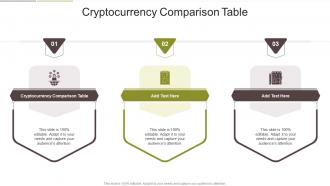 Cryptocurrency Comparison Table In Powerpoint And Google Slides Cpb