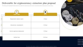 Cryptocurrency Extraction Plan Proposal Powerpoint Presentation Slides Adaptable Best