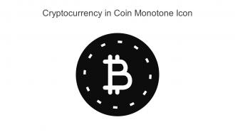Cryptocurrency In Coin Monotone Icon In Powerpoint Pptx Png And Editable Eps Format