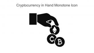 Cryptocurrency In Hand Monotone Icon In Powerpoint Pptx Png And Editable Eps Format
