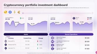 Cryptocurrency Portfolio Investment Dashboard Decentralized Money Investment Playbook