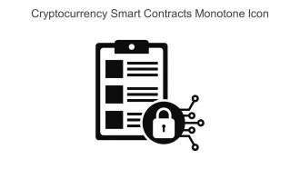 Cryptocurrency Smart Contracts Monotone Icon In Powerpoint Pptx Png And Editable Eps Format