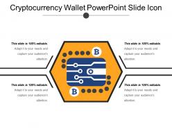 Cryptocurrency wallet powerpoint slide icon