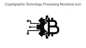 Cryptographic Technology Processing Monotone Icon In Powerpoint Pptx Png And Editable Eps Format