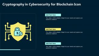 Cryptography In Cybersecurity For Blockchain Icon