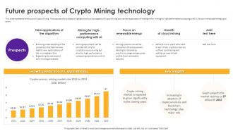 Cryptomining Innovations And Trends Future Prospects Of Crypto Mining Technology