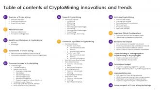 CryptoMining Innovations And Trends Powerpoint Presentation Slides Interactive Graphical