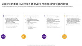 Cryptomining Innovations And Trends Understanding Evolution Of Crypto Mining And Techniques