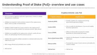 Cryptomining Innovations And Trends Understanding Proof Of Stake Pos Overview And Use Cases