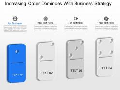 cs Increasing Order Dominoes With Business Strategy Powerpoint Template