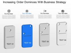 Cs increasing order dominoes with business strategy powerpoint template