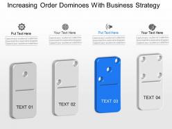 Cs increasing order dominoes with business strategy powerpoint template