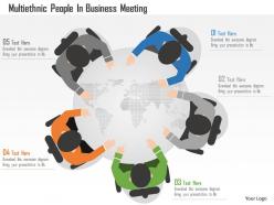 Cs multiethnic people in business meeting powerpoint template