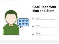 Csat icon with man and stars