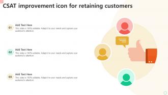 CSAT Improvement Icon For Retaining Customers