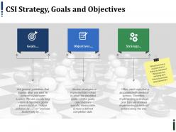 Csi strategy goals and objectives