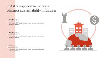 CSI Strategy Icon To Increase Business Sustainability Initiatives
