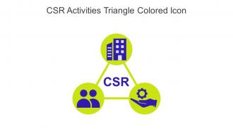 CSR Activities Triangle Colored Icon In Powerpoint Pptx Png And Editable Eps Format