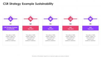 Csr Strategy Example Sustainability In Powerpoint And Google Slides Cpb