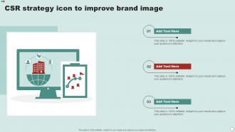CSR Strategy Icon To Improve Brand Image