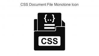 CSS Document File Monotone Icon In Powerpoint Pptx Png And Editable Eps Format