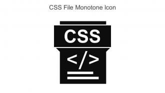 CSS File Monotone Icon In Powerpoint Pptx Png And Editable Eps Format