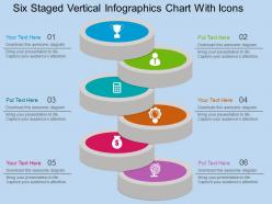Ct six staged vertical infographics chart with icons flat powerpoint design