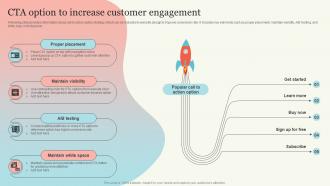 Cta Option To Increase Customer Engagement New Website Launch Plan For Improving Brand Awareness