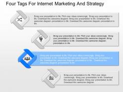 Cu four tags for internet marketing and strategy powerpoint template