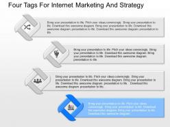 Cu four tags for internet marketing and strategy powerpoint template