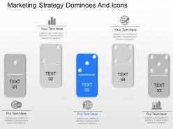 Cu marketing strategy dominoes and icons powerpoint template