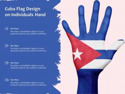 Cuba flag design on individuals hand
