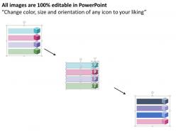 Cubes and tags for process control and result analysis flat powerpoint design