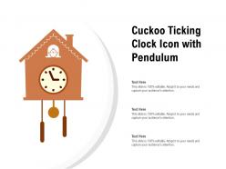 Cuckoo Ticking Clock Icon With Pendulum
