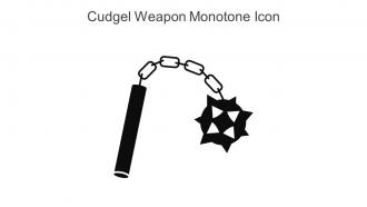 Cudgel Weapon Monotone Icon In Powerpoint Pptx Png And Editable Eps Format