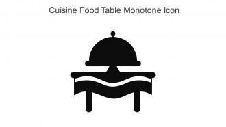 Cuisine Food Table Monotone Icon In Powerpoint Pptx Png And Editable Eps Format
