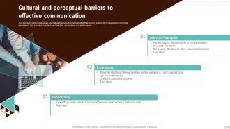 Cultural And Perceptual Barriers To Effective Communication