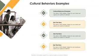 Cultural Behaviors Examples In Powerpoint And Google Slides Cpb