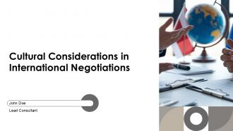 Cultural Considerations In International Negotiations PPT Mockup AT