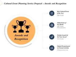 Cultural event planning service proposal awards and recognition ppt powerpoint aids