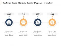 Cultural Event Planning Service Proposal Timeline Ppt Powerpoint Presentation Grid