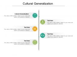 Cultural generalization ppt powerpoint presentation file professional cpb