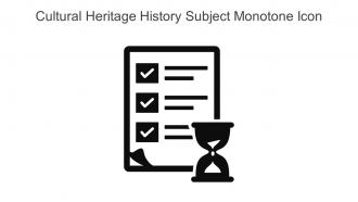 Cultural Heritage History Subject Monotone Icon In Powerpoint Pptx Png And Editable Eps Format