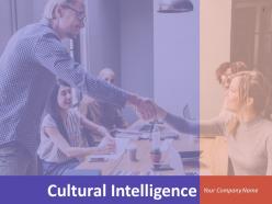 Cultural Intelligence Powerpoint Presentation Slides